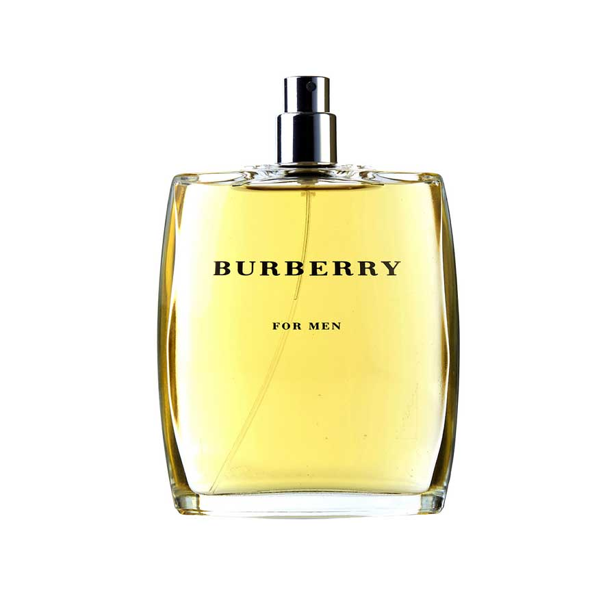 Burberry perfume bottle for men on a white background