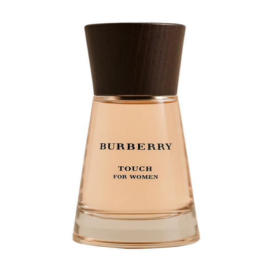 Burberry Touch for Women perfume bottle on a beige background