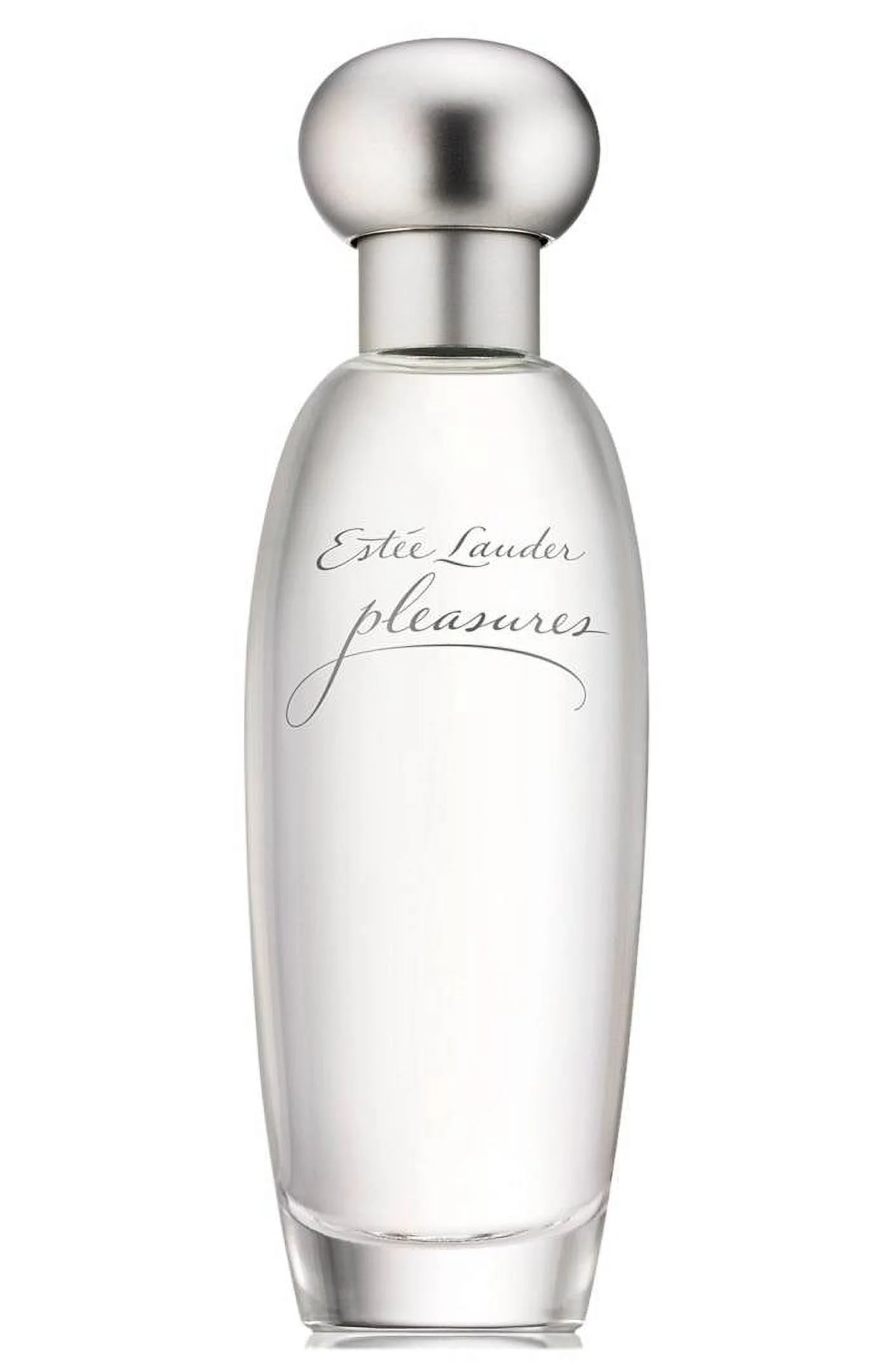 Estée Lauder Pleasures perfume bottle on a white background