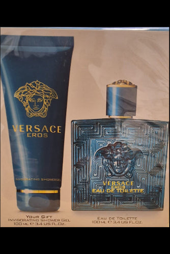 VERSACE EROS Gift/Fragrance Set (MENS) Eau De Toilette Perfume - Shower Gel