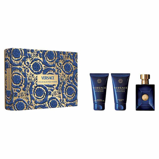 Versace perfume set with decorative box on a white background
