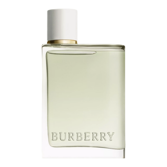 Burberry perfume bottle on a light beige background