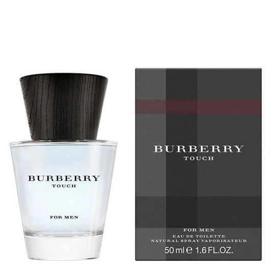 Burberry Touch for men eau de toilette with packaging on a white background