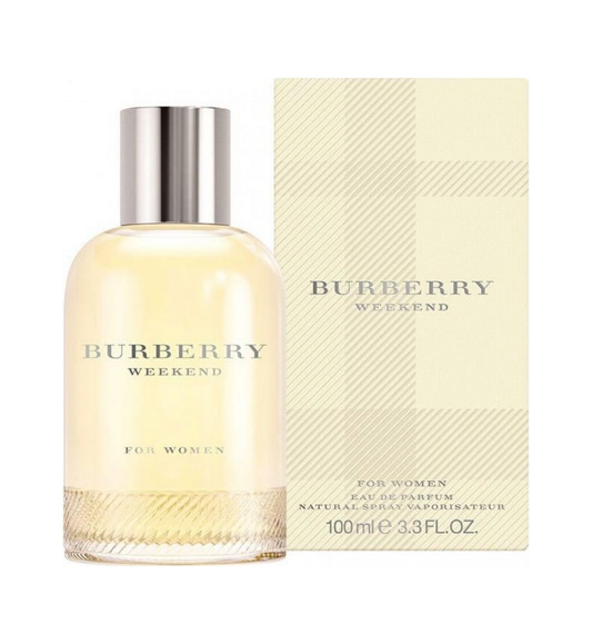 Burberry Weekend perfume bottle and packaging on a white background