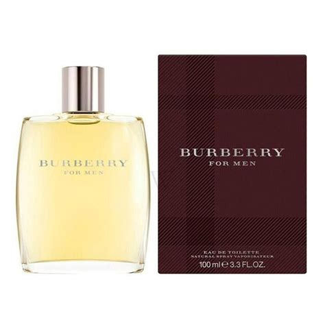 Burberry for Men perfume bottle and packaging on a white background