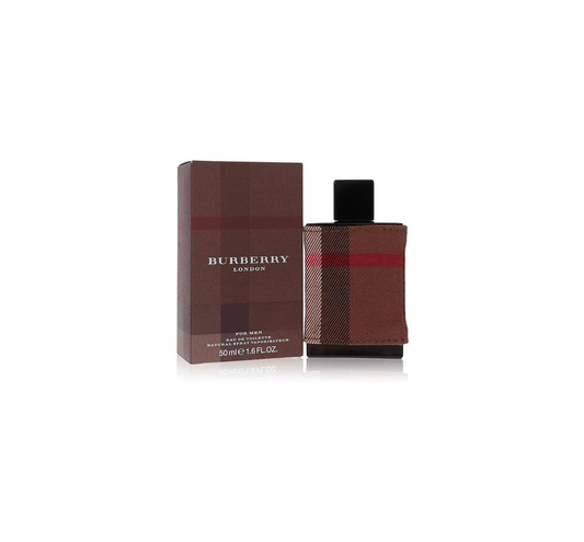 Burberry perfume bottle and packaging on a white background