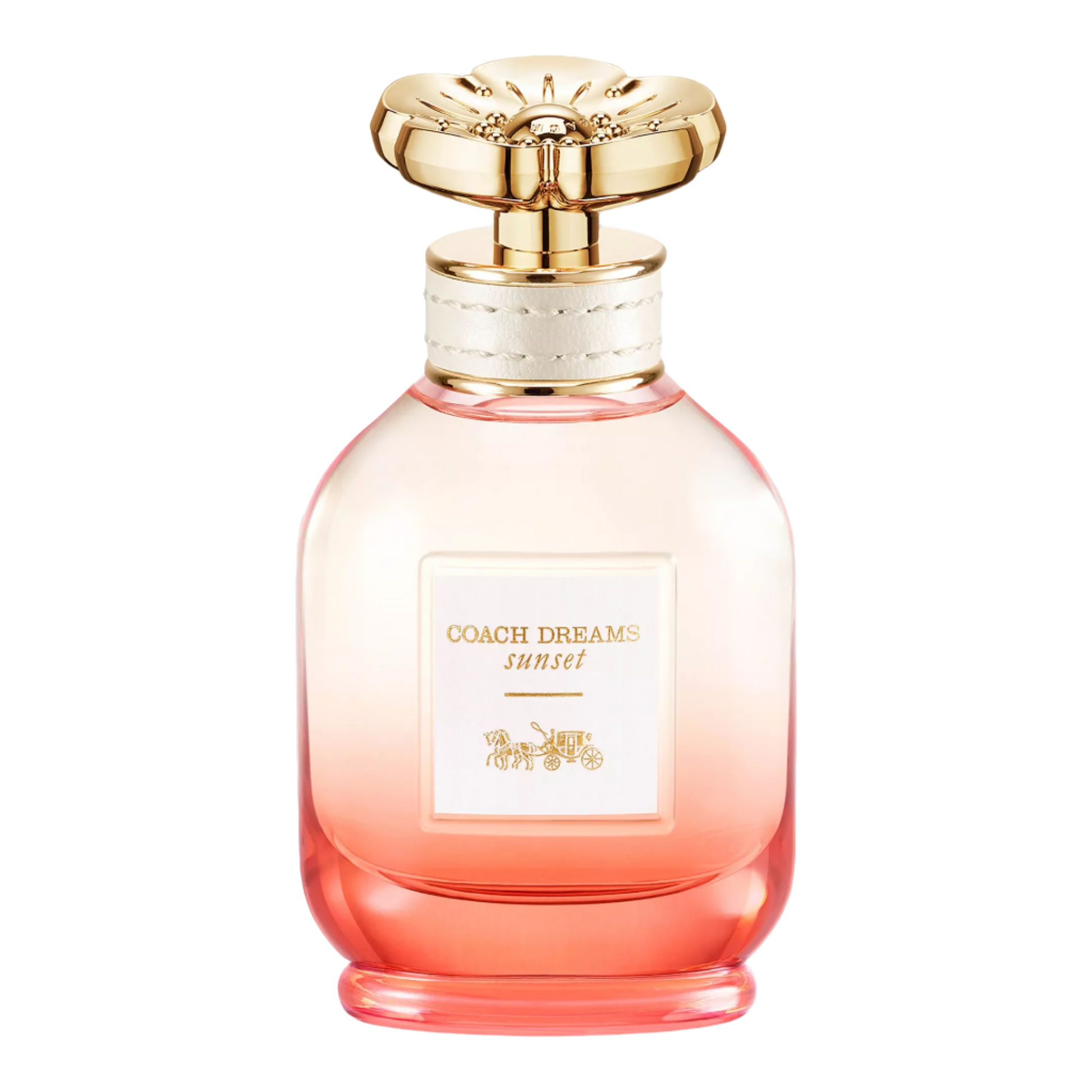 Coach Dreams Sunset perfume bottle on a white background