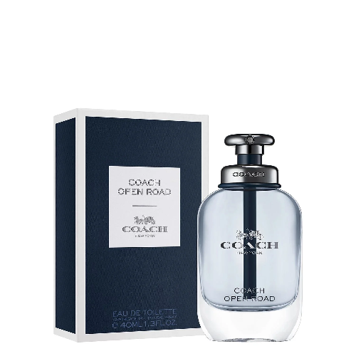 Coach Open Road perfume bottle and packaging on a white background