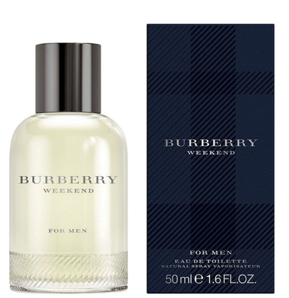 Burberry Weekend for Men eau de toilette bottle and packaging on a white background