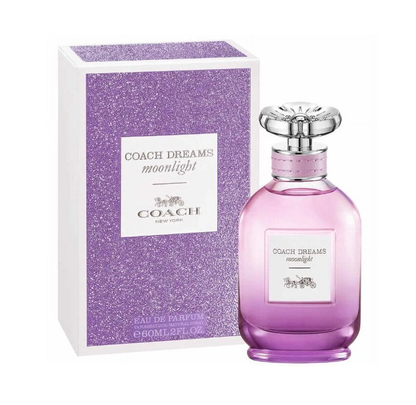 Coach Dreams Moonlight perfume bottle and packaging on a white background