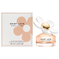 Marc Jacobs Daisy Love perfume bottle and packaging on a white background