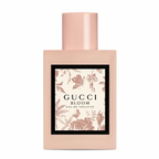 Gucci Bloom perfume bottle with white background
