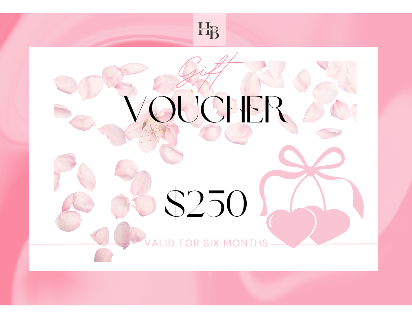 Gift card at HaloBlush