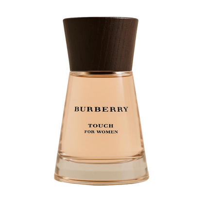Burberry Touch for Women perfume bottle on a beige background
