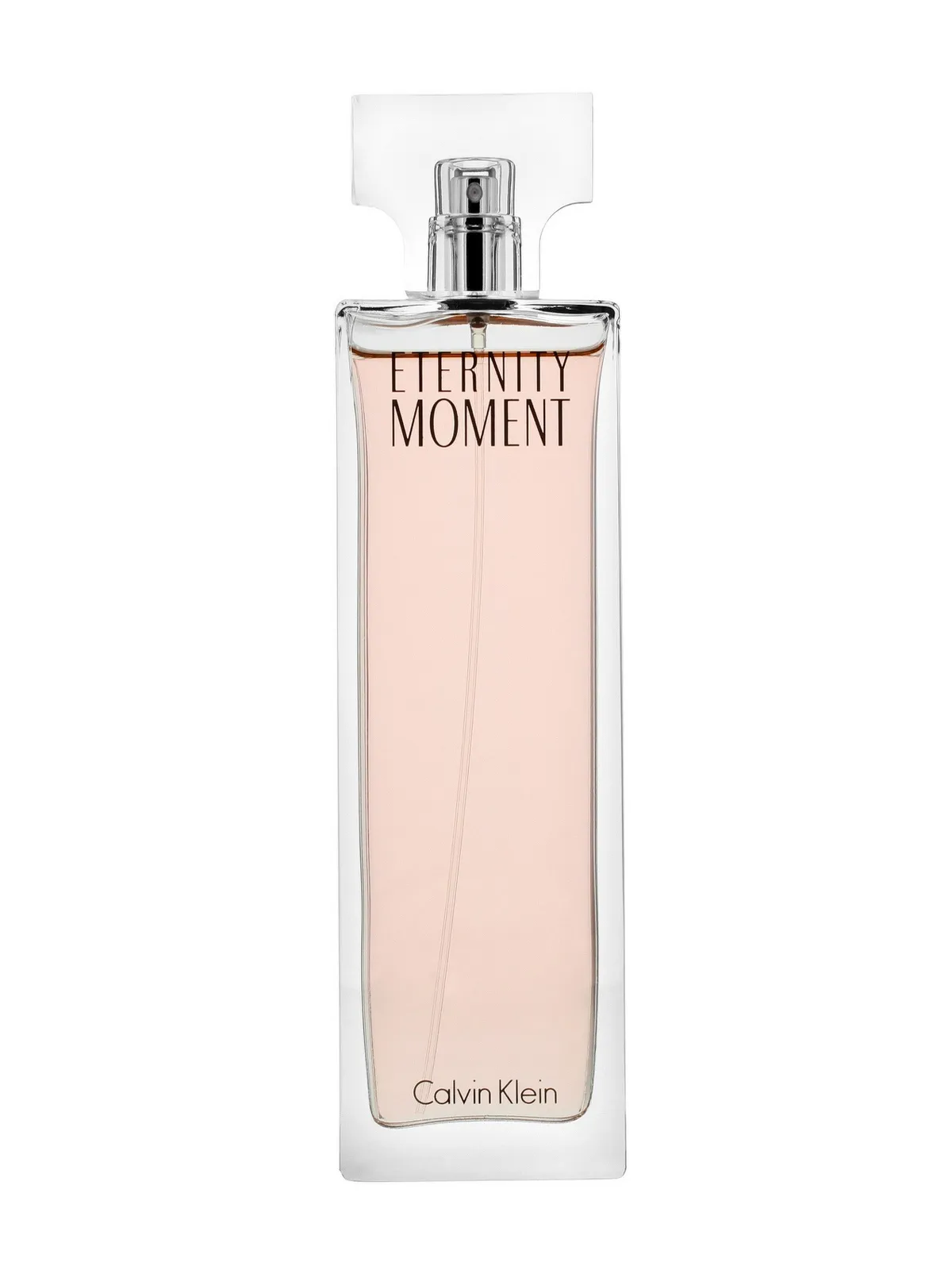 Calvin Klein Eternity Moment perfume bottle on a white background
