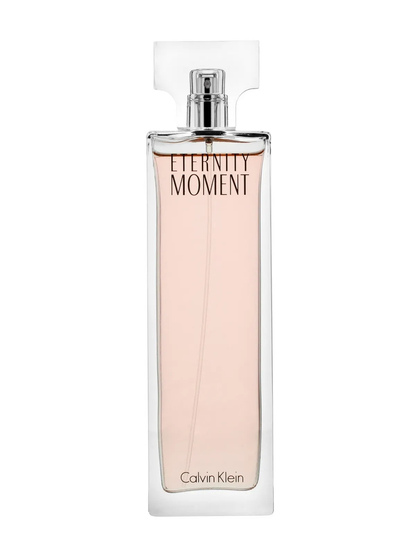 Calvin Klein Eternity Moment perfume bottle on a white background