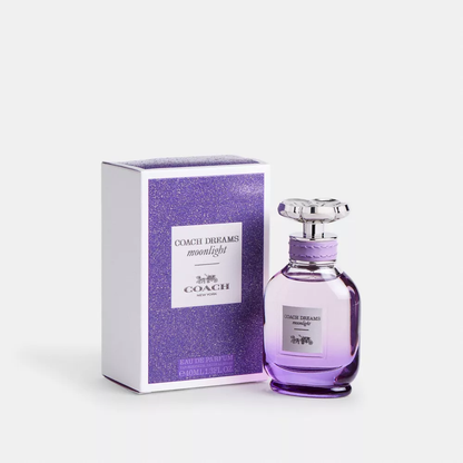 Coach Dreams Moonlight perfume bottle and packaging on a white background