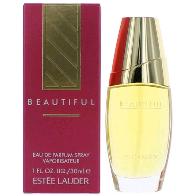 Estée Lauder Beautiful perfume bottle and packaging on a white background