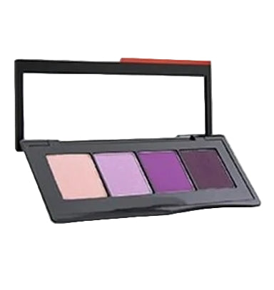 Makeup palette with four colors on a white background