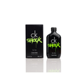 Calvin Klein CK One Shock perfume bottle and packaging on a white background