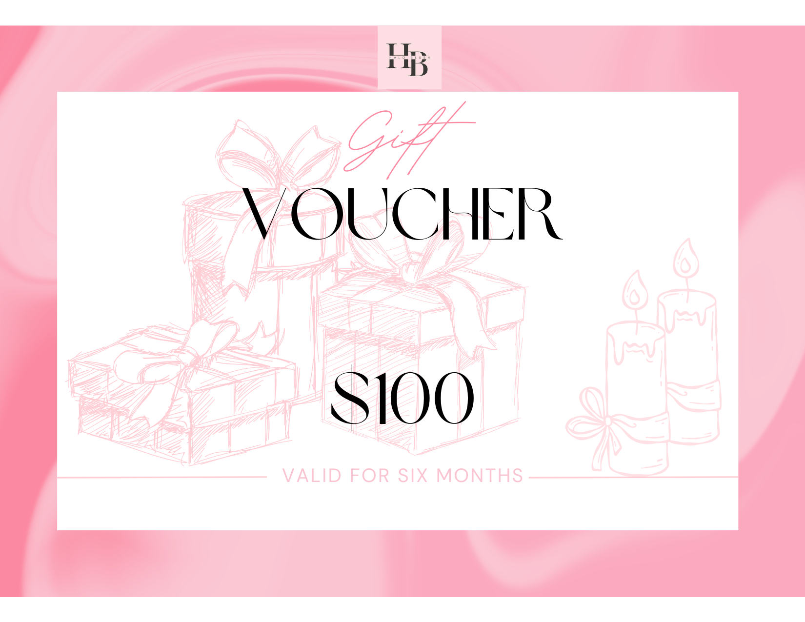 Gift card at HaloBlush