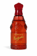 Versace Red Jeans Woman perfume bottle on a white background