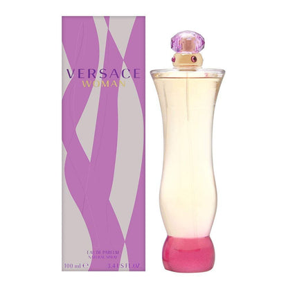 Versace perfume bottle and packaging on a white background