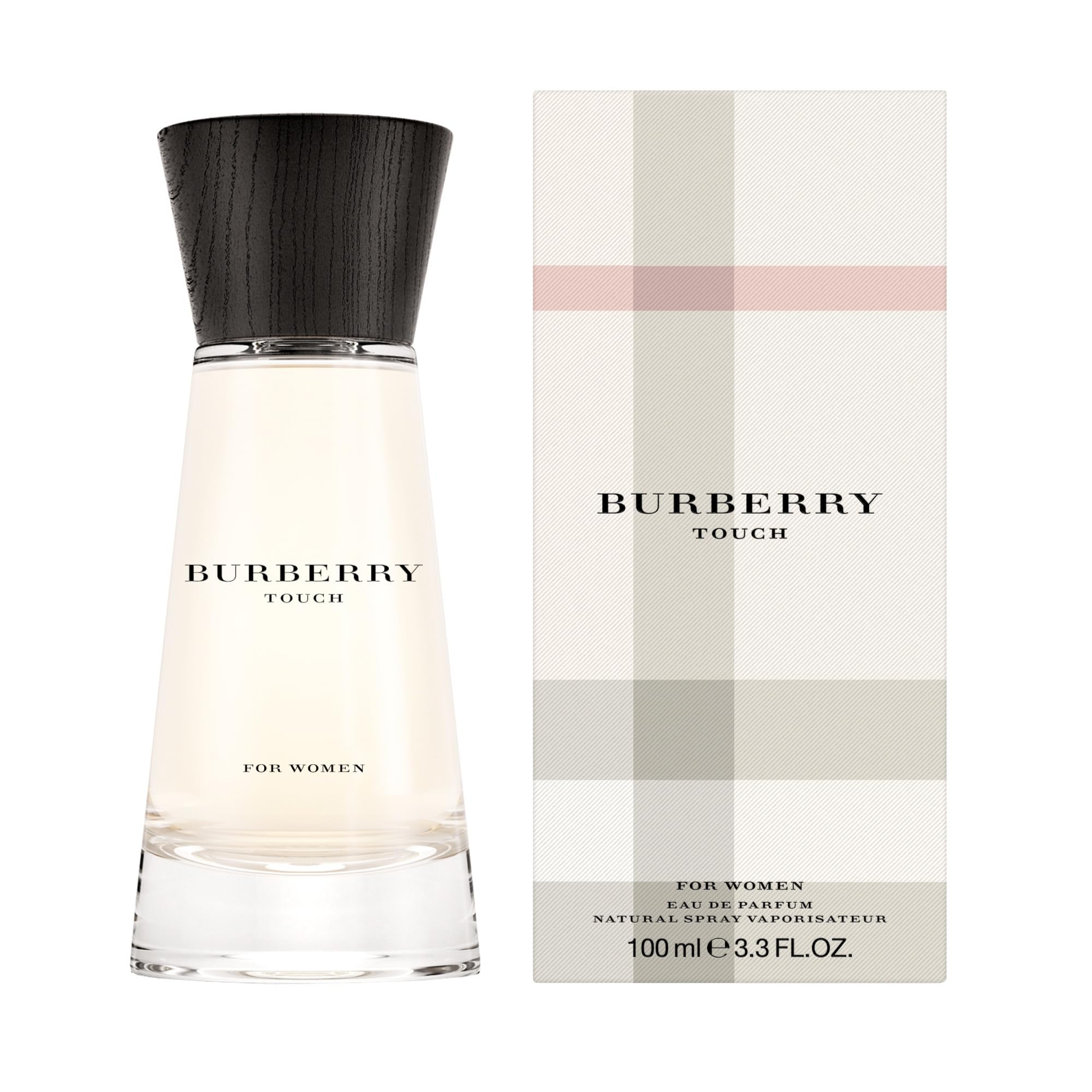 Burberry Touch perfume bottle and packaging on a white background