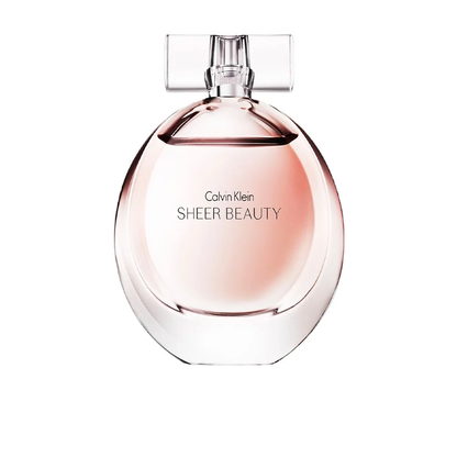 Calvin Klein Sheer Beauty perfume bottle on a white background