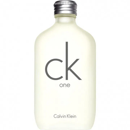 Calvin Klein CK One perfume bottle on a white background
