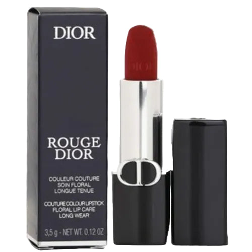 Dior lipstick with packaging on a white background