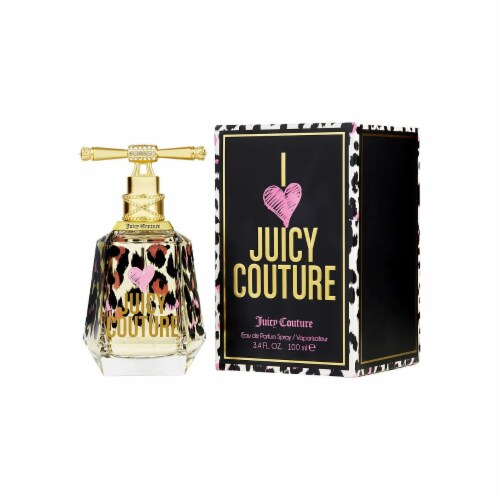 Juicy Couture perfume bottle and packaging on a white background