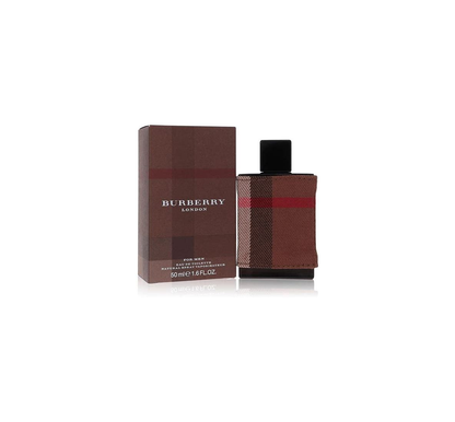 Burberry perfume bottle and packaging on a white background