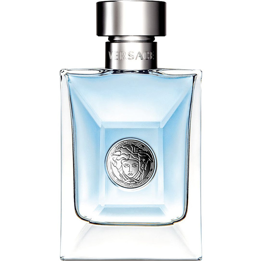 Versace perfume bottle on a white background