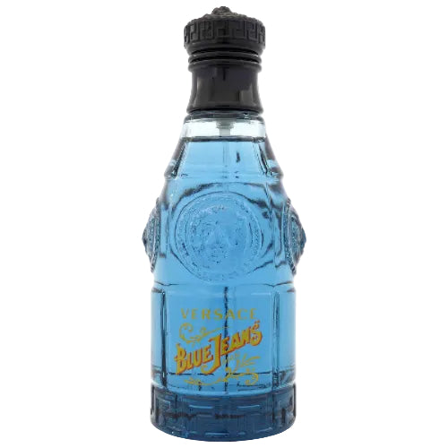 Blue Versace Blue Jeans bottle on a white background