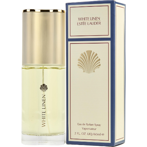 Estée Lauder White Linen perfume bottle and packaging on a white background